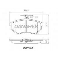 DBP770/1 DANAHER Комплект гальмівних колодок дисковий гальм