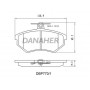 DBP770/1 DANAHER Комплект гальмівних колодок дисковий гальм