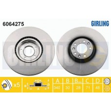 6064275 GIRLING Гальмівний диск