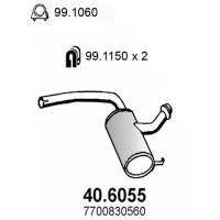 40.6055 ASSO Середній глушник вихлопних газів