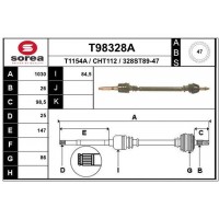 T98328A EAI Привідний вал