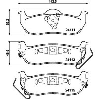 8DB 355 013-681 HELLA PAGID Комплект гальмівних колодок дисковий гальм