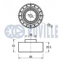 540150 RUVILLE Паразитный / ведущий ролик, поликлиновой ремень