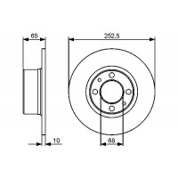 0 986 479 435 BOSCH Гальмівний диск