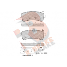 RB2145 R BRAKE Комплект гальмівних колодок дисковий гальм