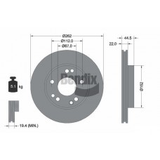 BDS1511 BENDIX Braking Гальмівний диск