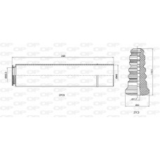 DCK5037.04 OPEN PARTS Пилозахисний комплект амортизатор