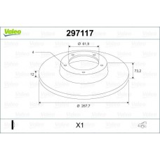 297117 VALEO Гальмівний диск