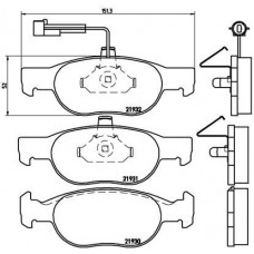 P 23 057 BREMBO Комплект гальмівних колодок дисковий гальм