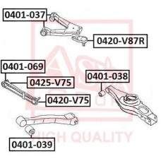 0420-V87R ASVA Шарнір незалежної підвіски поворотного важеля