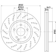 8DD 355 114-231 HELLA Гальмівний диск