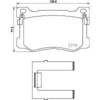 8DB 355 030-501 HELLA Комплект гальмівних колодок дисковий гальм