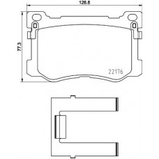 8DB 355 030-501 HELLA Комплект гальмівних колодок дисковий гальм