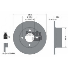 BDS1690 BENDIX Braking Гальмівний диск