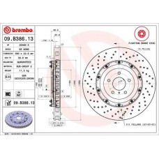 09.B386.13 BREMBO Гальмівний диск