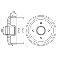 0 986 477 156 BOSCH Гальмівний барабан