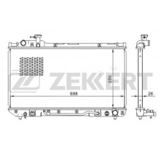 MK-1558 ZEKKERT Радіатор охолодження двигуна