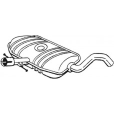 233-483 BOSAL Середній глушник вихлопних газів
