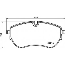 8DB 355 037-731 HELLA КомплеК т гальмівних колодок, дискове гальмо
