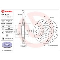 09.8004.7X BREMBO Гальмівний диск