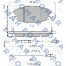 FO 787181 FOMAR Friction Комплект гальмівних колодок дисковий гальм