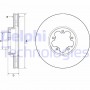 BG9142C DELPHI Гальмівний диск