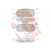 RB2115-203 R BRAKE Комплект гальмівних колодок дисковий гальм