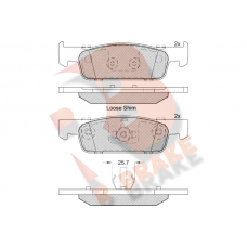 RB2115-203 R BRAKE Комплект гальмівних колодок дисковий гальм
