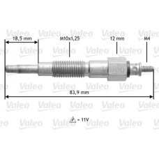 345180 VALEO Свічка розжарювання