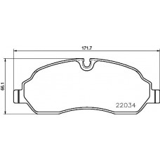 P 24 171 BREMBO КомплеК т гальмівних колодок, дискове гальмо