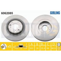 6062085 GIRLING Гальмівний диск