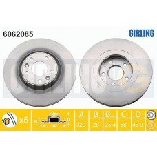 6062085 GIRLING Гальмівний диск