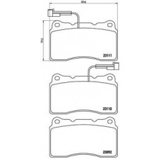 P 23 078 BREMBO Комплект гальмівних колодок дисковий гальм