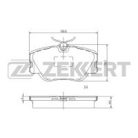 BS-1148 ZEKKERT Комплект гальмівних колодок дисковий гальм