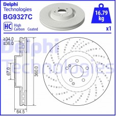 BG9327C DELPHI Гальмівний диск