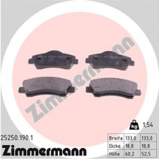 25250.190.1 ZIMMERMANN Комплект гальмівних колодок дисковий гальм