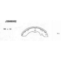 J3508002 NIPPARTS Комплект гальмівних колодок