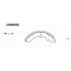 J3508002 NIPPARTS Комплект гальмівних колодок