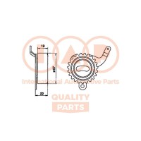 127-15060 IAP QUALITY PARTS Натяжний ролик ремінь ГРМ