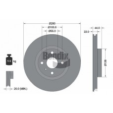 BDS2186HC BENDIX Braking Гальмівний диск