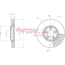 6110642 METZGER Гальмівний диск