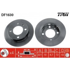 DF1630 TRW Гальмівний диск