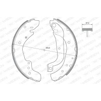 152-2148 WEEN Комплект гальмівних колодок