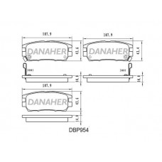 DBP954 DANAHER Комплект гальмівних колодок дисковий гальм