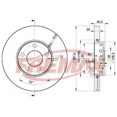 BD-4063 FREMAX Гальмівний диск
