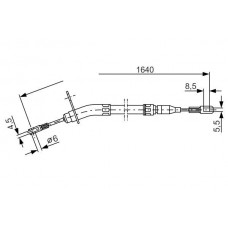 1 987 477 011 BOSCH Тросик, cтояночный тормоз