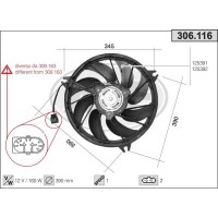 306.116 AHE Вентилятор охолодження двигуна