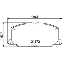 8DB 355 026-961 HELLA PAGID Комплект гальмівних колодок дисковий гальм