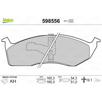 598556 VALEO Комплект гальмівних колодок дисковий гальм