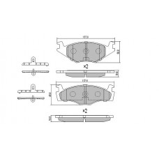FBP-0462 FREMAX Комплект гальмівних колодок дисковий гальм